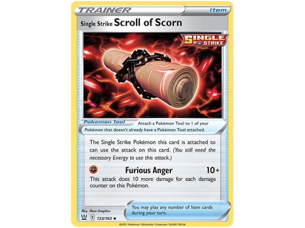 Single Strike Scroll of Scorn.SWSH05.133.37650