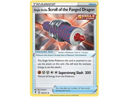 Single Strike Scroll of the Fanged Dragon.SWSH7.158.40025
