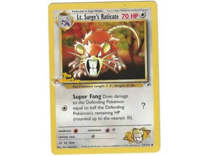 Lt Surges Raticate.G1.51