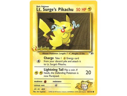 Lt Surges Pikachu.G1.81