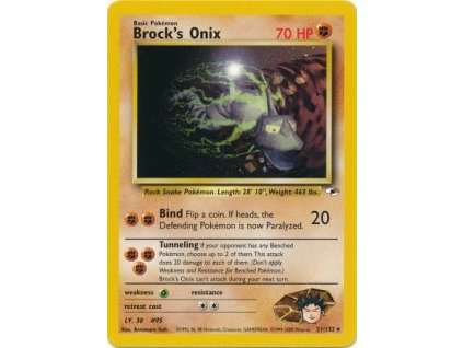 Brock´s Onix 021/132 - Gym Heroes
