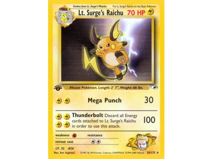 Lt. Surge´s Raichu 028/132 - Gym Heroes