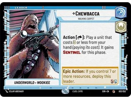 card SWH 01 003 Chewbacca Leader 962112464e