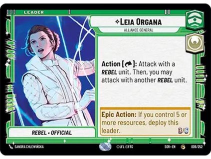card SWH 01 009 Leia Organa Leader d6e0eccc71