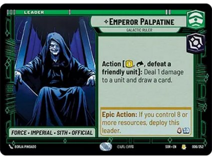 card SWH 01 006 Emperor Palpatine Leader 602d034208