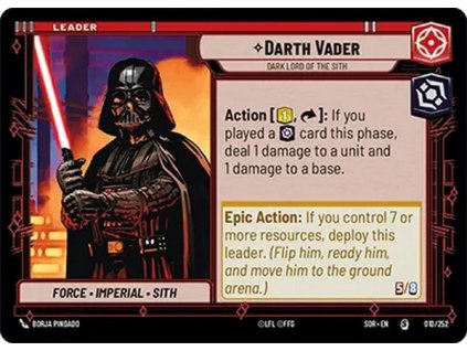 card SWH 01 010 Darth Vader Leader 2854ebf6ec