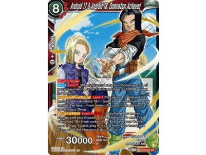 Android 17 & Android 18, Domination Achieved (V.1 - Super Rare) - Perfect Combination BT23-022