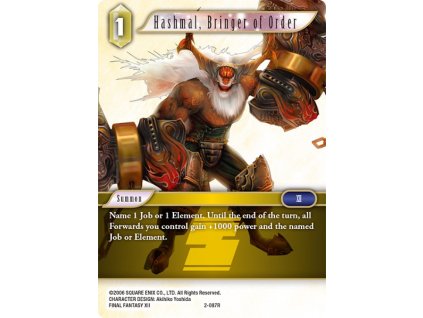 2 087R eg Hashmal, Bringer of Order