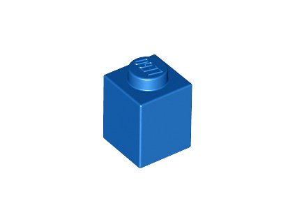 LEGO kostička 1 x 1 modrá 3005
