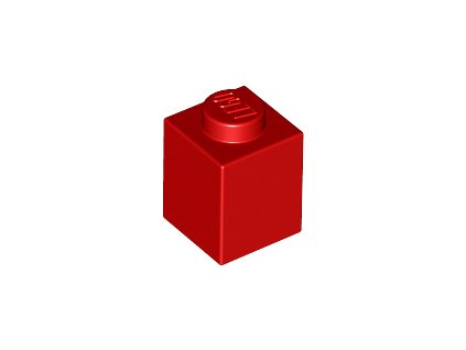 LEGO kostička 1 x 1 červená 3005
