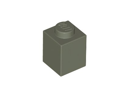 LEGO kostička 1 x 1 tmavě šedá 3005