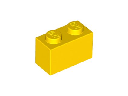 LEGO kostička 1 x 2 žlutá 3004