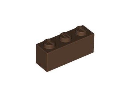 LEGO kostička 1 x 3 hnědá 3622