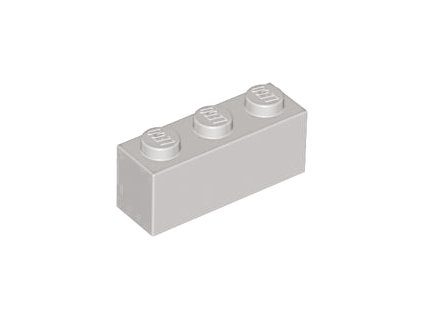 LEGO kostička 1 x 3 světle šedá 3622