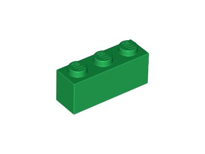 LEGO kostička 1 x 3 zelená 3622