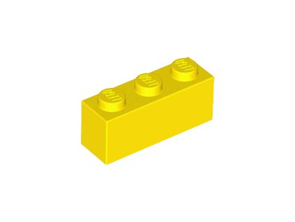 LEGO kostička 1 x 3 žlutá 3622