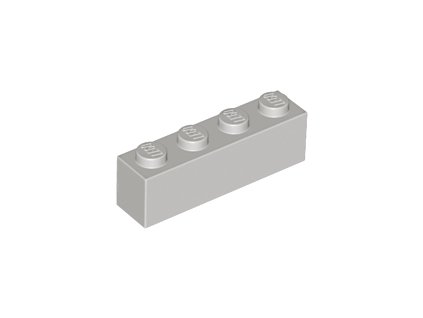 LEGO kostička 1 x 4 světle šedá 3010