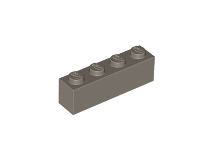 LEGO kostička 1 x 4 tmavě šedá 3010