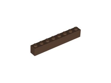 LEGO kostička 1 x 8 hnědá 3009