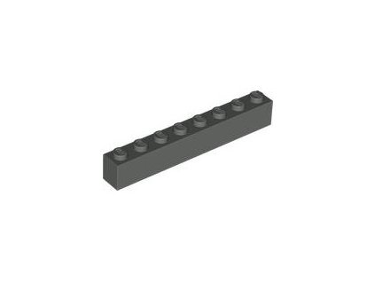 LEGO kostička 1 x 8 tmavě šedá 3008