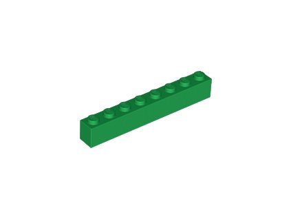 LEGO kostička 1 x 8 zelená 3008