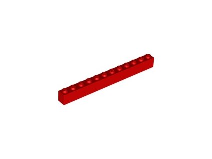 LEGO kostička 1 x 12 červená 6112