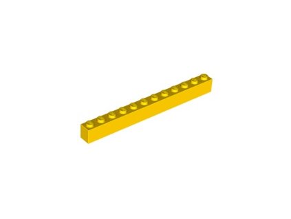 LEGO kostička 1 x 12 žlutá 6112