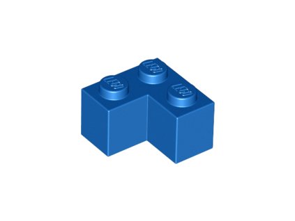 LEGO kostička 2 x 2 rohová modrá 2357