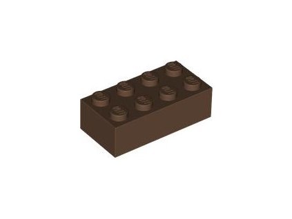 LEGO kostička 2 x 4 hnědá 3001