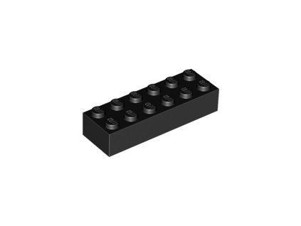 LEGO kostička 2 x 6 černá 2456