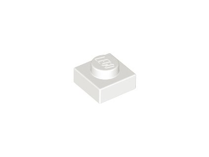 LEGO destička 1 x 1 bílá 3024