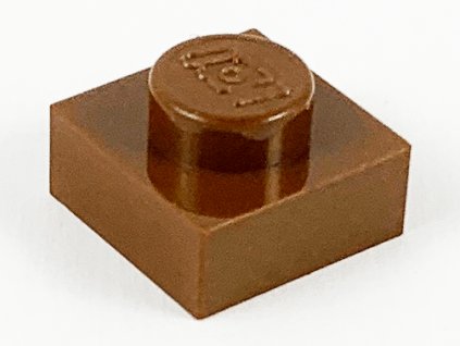 LEGO destička 1 x 1 hnědá 3024