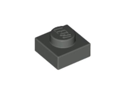 LEGO destička 1 x 1 tmavě šedá 3024