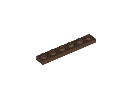 LEGO destička 1 x 6 hnědá 3666