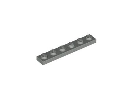 LEGO destička 1 x 6 světle šedá 3666