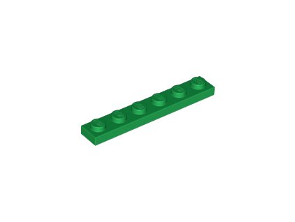 LEGO destička 1 x 6 zelená 3666