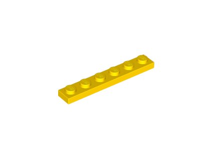LEGO destička 1 x 6 žlutá 3666