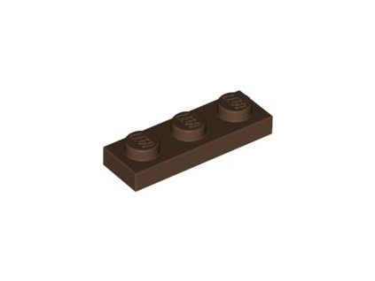 LEGO destička 1 x 3 hnědá 3623