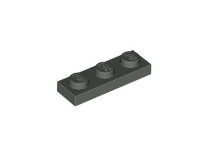 LEGO destička 1 x 3 tmavě šedá 3623