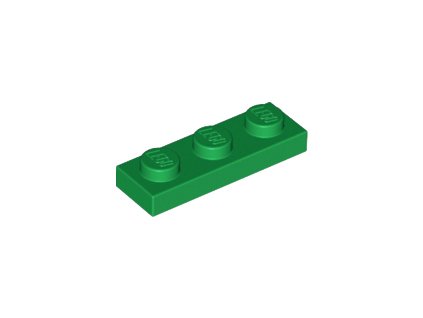 LEGO destička 1 x 3 zelená 3623
