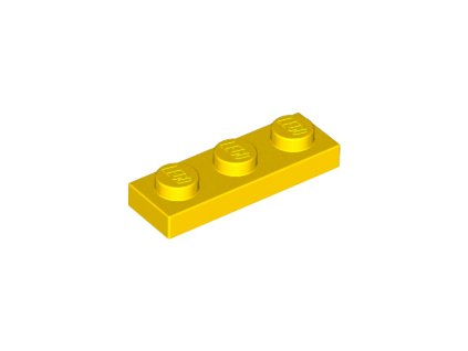 LEGO destička 1 x 3 žlutá 3623