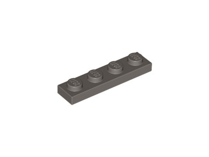 LEGO destička 1 x 4 tmavě šedá 3710