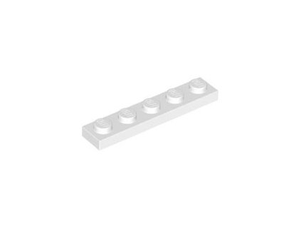 LEGO destička 1 x 5 bílá 78329