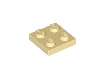 LEGO kostička 2 x 2 béžová 3022