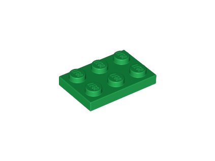 LEGO kostička 2 x 3 zelená 3021