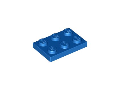 LEGO kostička 2 x 3 modrá 3021