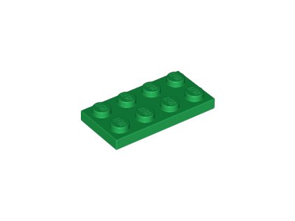 LEGO destička 2 x 4 zelená 3020