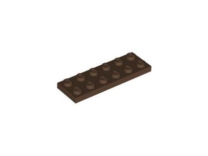 LEGO destička 2 x 6 hnědá 3795