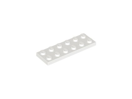 LEGO destička 2 x 6 bílá 3795