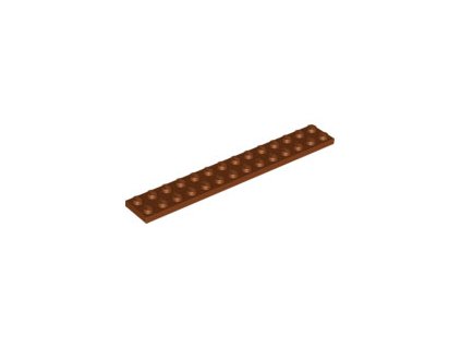 LEGO kostička 2 x 14 hnědá 91988